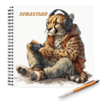 Notebook for Kids Gamer Cheetah