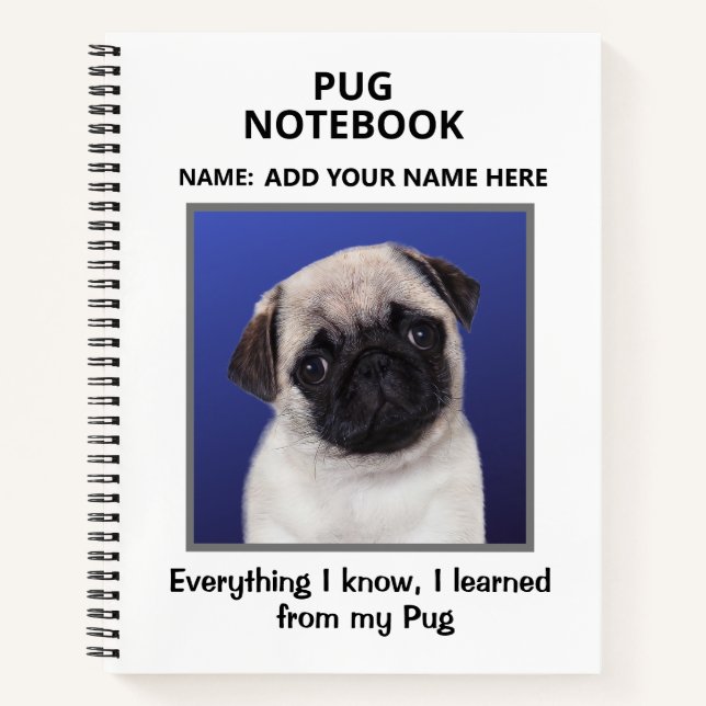 Notebook for Lovers of Pug (Front)