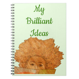 Notebook for your Brilliant Ideas Girl Reading