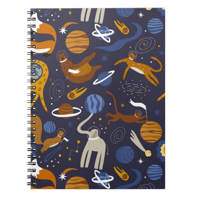 Notebook from the Animals Outer Space collection (Front)