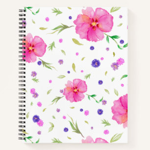 Notebook Gift with Watercolor Flowers for Teachers