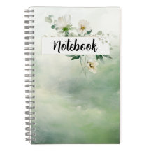 Notebook-Green Floral