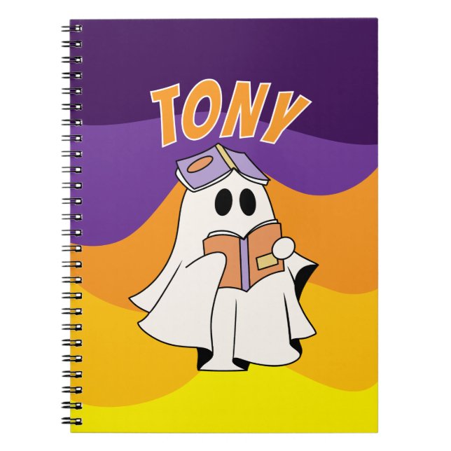 Notebook hallowen ghost gift for boy (Front)