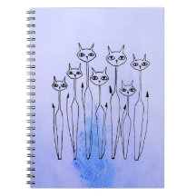 Notebook (Hand-drawn cats)
