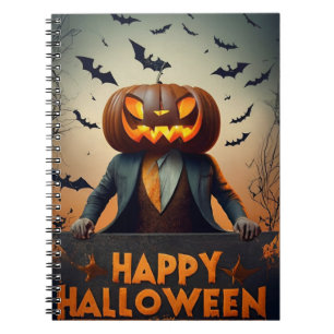 Notebook happy Halloween pumpkins