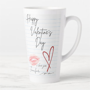 Notebook Happy Valentine's Day Latte Mug
