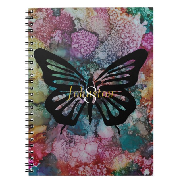Notebook "Inkblots/Butterfly" Personalise (Front)