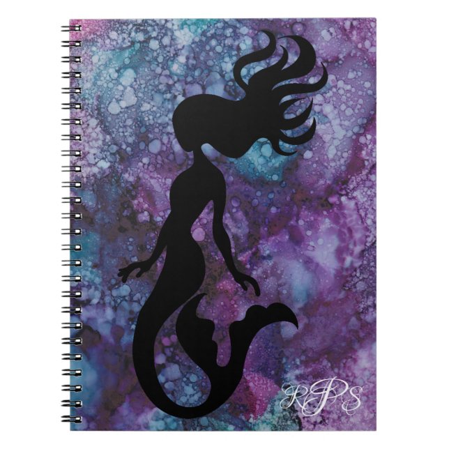 Notebook "Inkblots/Mermaid" Personalise (Front)