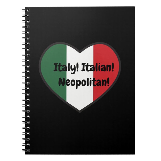 NOTEBOOK - Italian theme. Customizable text (Front)