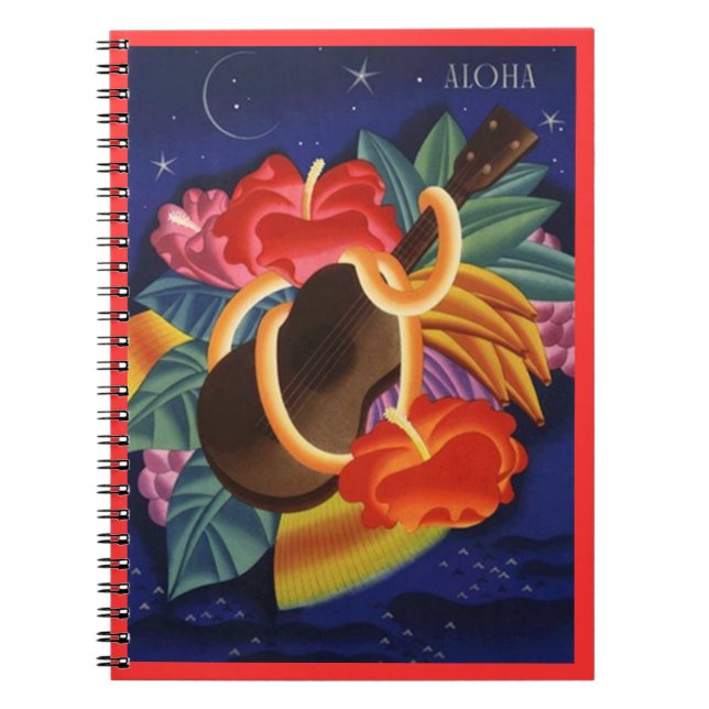 Notebook Journal Aloha Diary Ukulele Island Nights (Front)