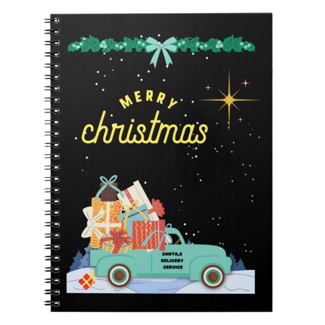 Notebook/Journal Merry Christmas Santa's Delivery Notebook (Front)