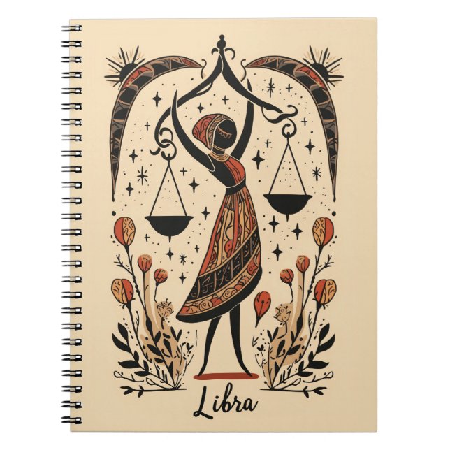 Notebook Libra Celestial Zodiac Art (Front)