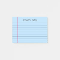 Notebook Lines Pale Blue Add Your Name