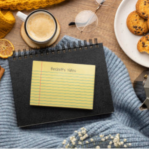 Notebook Lines Yellow Add Your Name Post-it Notes