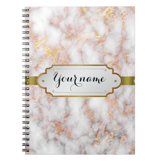 Notebook marble gold (Front)