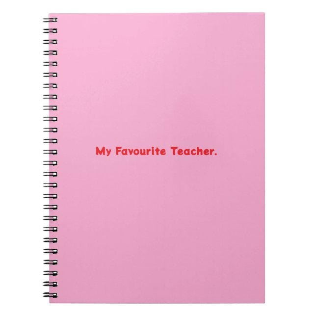 Notebook My Favorite Teacher (Front)