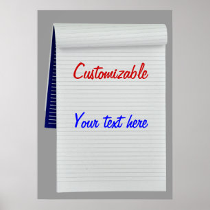 Notebook Notes Customisable Poster