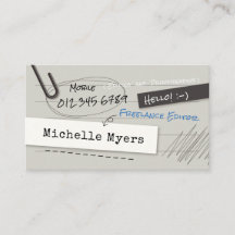 Notebook Page Business Card