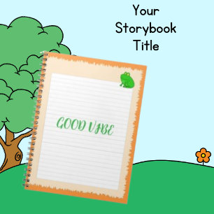 Notebook Page Sheets w/ Frog, Text Photo Notebook