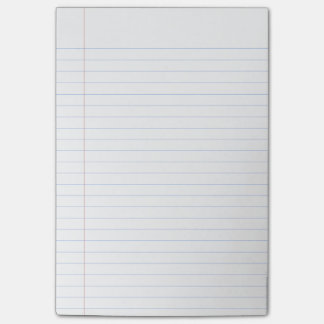 Notebook Paper Design on Post-It Notes