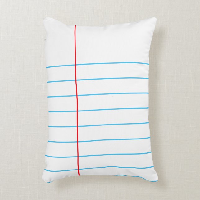 Notebook Paper Graphic© Pillow (Front(Vertical))