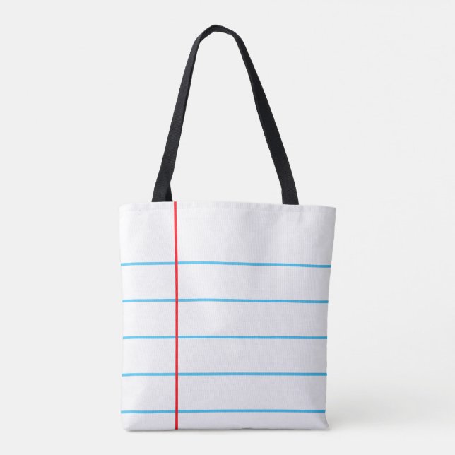 Notebook Paper Graphic© Tote Bag (Back)
