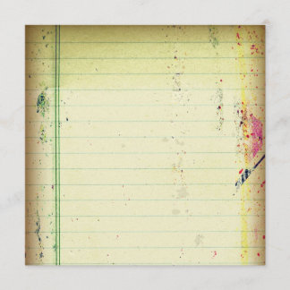 Notebook Paper Invitation