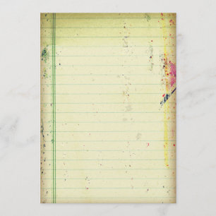 Notebook Paper Invitation