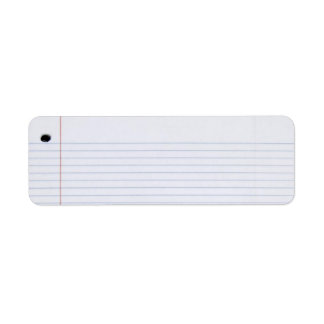 Notebook Paper Label