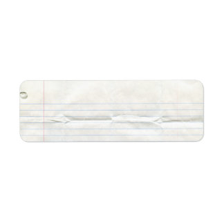 Notebook Paper Label