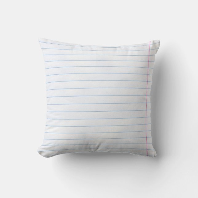 Notebook paper paper texture lines cushion (Front)