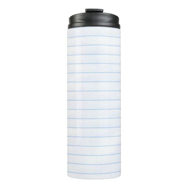 Notebook paper paper texture lines thermal tumbler (Front)
