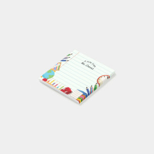 Notebook Paper School Supply Theme Post-it Notes