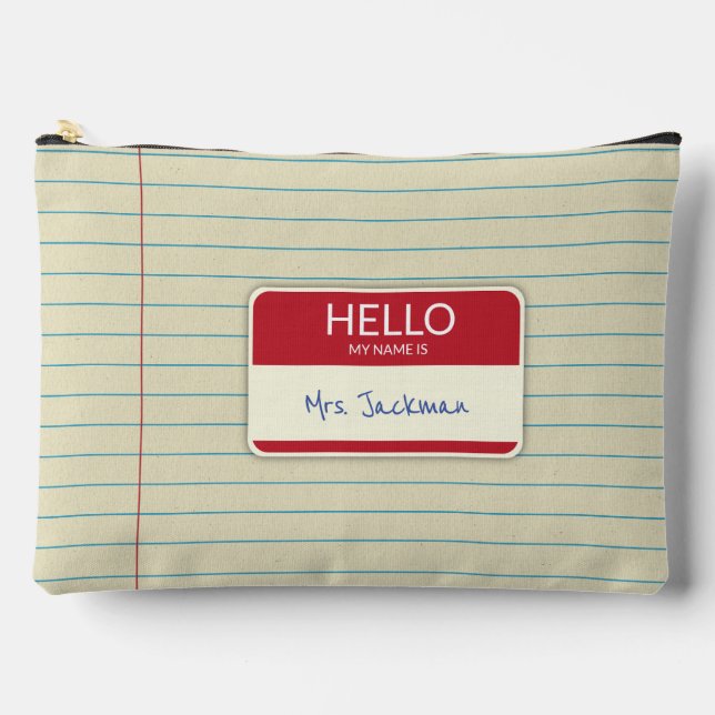 Notebook Paper Teacher Gift Pouch (Front)