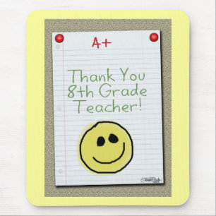 Notebook Paper Thank You for Middle School Teacher Mouse Mat