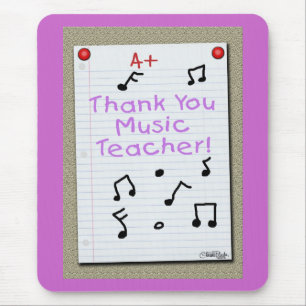 Notebook Paper  Thank You Music Teacher Mouse Mat