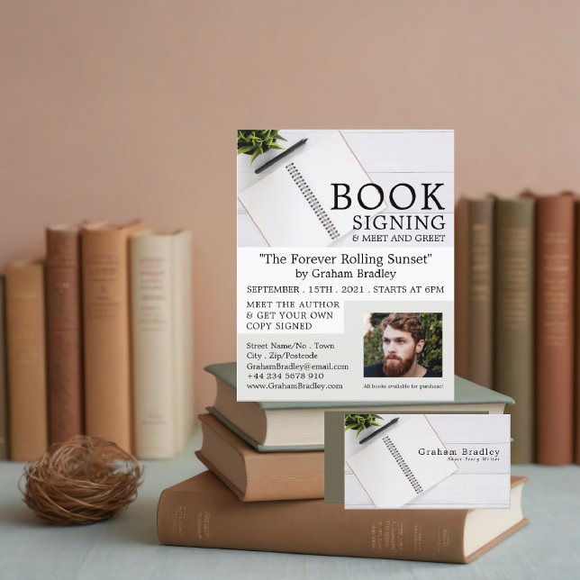 Notebook & Pen, Writers Business Card (Creator Uploaded)