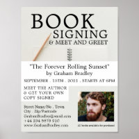 Notebook & Pencil Writers Book Signing Advertising