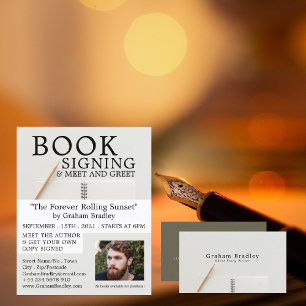 Notebook & Pencil, Writers Business Card