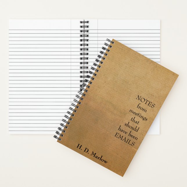 Notebook, personalised vintage look and fun quote notebook (Inside)