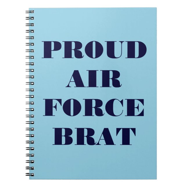 Notebook Proud Air Force Brat (Front)
