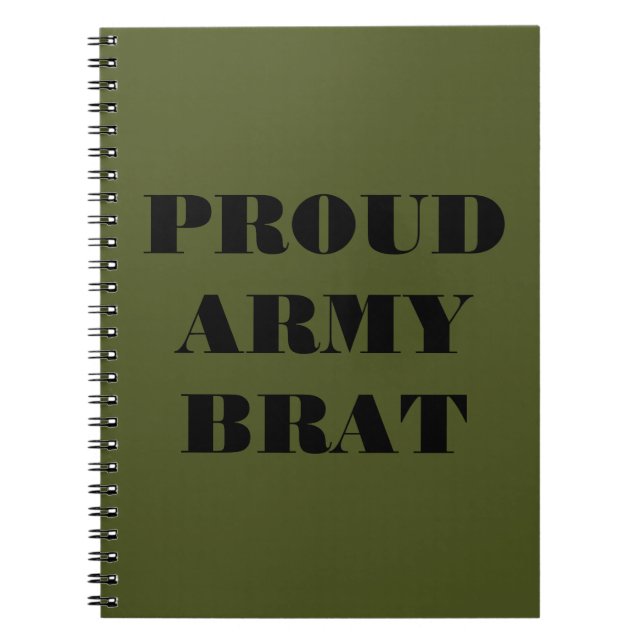 Notebook Proud Army Brat (Front)