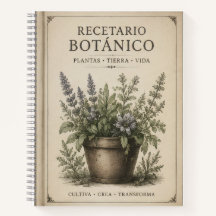 Notebook recetario botanico
