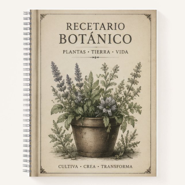 Notebook recetario botanico (Front)