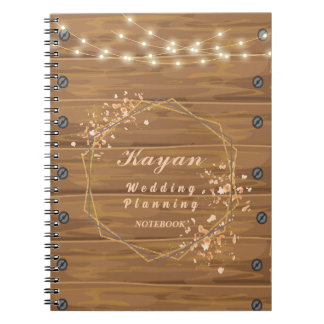 Notebook Rustic Wedding Planning Notes Bride