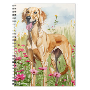 Notebook – Saluki Watercolor Dog Lover Journal