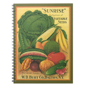 Notebook Vintage Seed Catalogue Garden Note