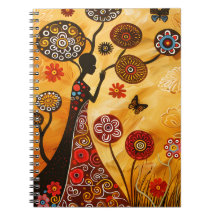 Notebook With African Art Cover
