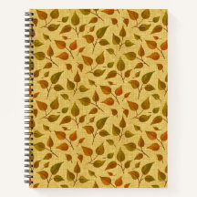 Notebook With Autumn Leaves