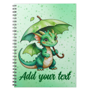Notebook with Baby Dragon Art